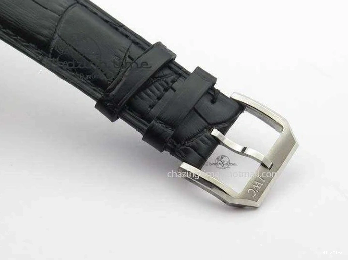 MIROTIME 1223 Effortless Portuguese IW544404 SS White Dial On Black Leather Strap A 7257